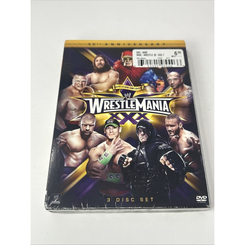 NIB WWE: Wrestlemania XXX DVD, 2014, 3-Disc Set 30th Anniversary